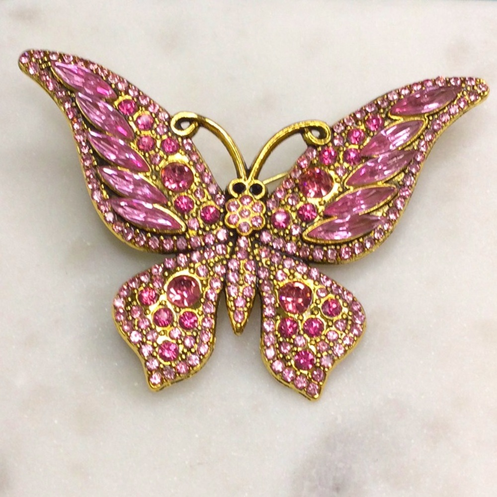 Pink Butterfly Brooch.